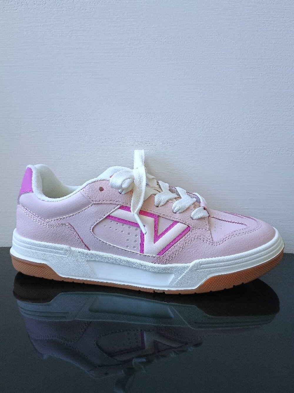 Vans Men's Upland Leather Sneaker in Such a Beautiful Sepia Rose Pink